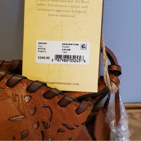 Patricia Nash Italian Leather Cut Out Tote-satchel Bag-NWOT. - Picture 3 of 10